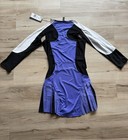 New Adidas Tennis Women Us Open  2024 Long Sleeve Dress  Purple Blue  Size S