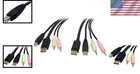 Versatile 6ft Usb Displayport Kvm Switch Cable - Easy Audio And Data Transfer