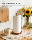 Paper Towel Holder Countertop  Wooden Standing Paper Towel Roll Stand For Rustic
