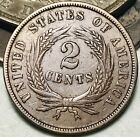 1867 Two Cent Piece 2c Choice Ungraded Civil War Era Us Copper Coin Cc24780