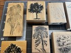 Lot Of 19 Vintage Scenic Mounted Rubber Stamps Crafts Scrapbooking Tree Clouds