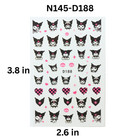 Kuromi Nail Decals     Cute Sanrio Cartoon Nail Art Accessories