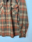 Vintage Pendleton Board Shirt Wool Plaid Loop Collar 1960s Made In Usa Large