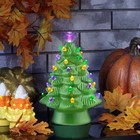 Mr  Halloween Nostalgic Retro Inspired Ceramic Tree W  Led Lights   Bat Topper