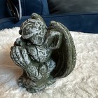Fantasy Gargoyle Winged Statue Figurine  Gray Green Stone-look Collectible