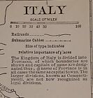 Vintage 1927 Map Of Italy The Year Mussolini Occupied Somalia