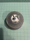 40   s Metal Round Vanity Powder Puff Music Box Victorian Couple Not Working Bs3