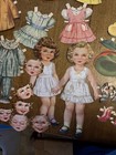 Huge Lot Vintage Cut Out Paper Dolls clothing accessories 1940s 1950s Changeable