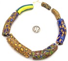 Assortment Elbows Old Rare Antique Venetian Millefiori Glass African Trade Beads