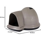Indigo Igloo Plastic Dog House  37 5 l Medium  For Large Pets 20 To 50 Lb  Taupe