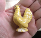Antique Yellowware Pottery Chicken Figurine