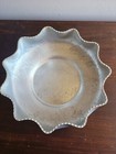 Vtg Farber Shlevin Hand Wrought Hammered Aluminum Floral Serving Bowl