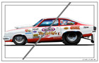  ships Free  Poster Bill  grumpy  Jenkins 74 Vega Pro Stock Rendering