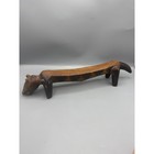 African Zoomorphic Bovine Carved Wood Headrest Dinka East African Tribal Art 18 