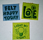 Cracker Jack Lot 1006 - Felt Hippie Patches 1960s