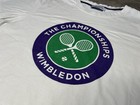Vintage Wimbledon The Championships Logo Tennis Shirt Size L Large White
