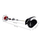 2 Stroke Gas Power Brush Broom Sweeper Artificial Grass Driveway Sweeper 52cc