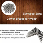 1 5  L-shaped Bracket Corner Brace Stainless Steel Bracket Right Angle W screws 
