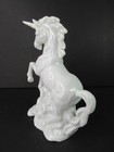 Vintage Unicorn On Waves Figurine Omc Japan Otagiri White Porcelain Statue 6 5   