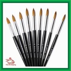 Professional Acrylic Kolinsky Nail Brushes Black Handle Sizes 8-24 Us Shipping  