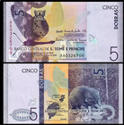Sao Tome And Principe Saint Thomas   Prince 5 Dobras 2020 P 76 Unc New Banknote