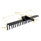 48  Tow Behind Landscape Rake W 2  Receiver Rock Rake Fits Atv Utv Tractor