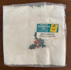Vintage Christmas Paper Napkins Package Of 20 Santa Claus New Old Stock