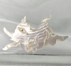 Flying Elephant Pin 1950s Thai Mother Of Pearl Scarf Hat Jacket Zodiac Virgo