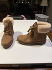 Ugg Ladies Harrison Fur Lace Boot Chesnut Waterproof Leather Size 6 - New In Box