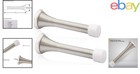 2 Pack Satin Nickel Spring Door Stoppers With Rubber Bumper Tips For Walls