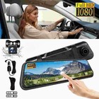10  1080p Car Dual Dash Cam Dvr Rear View Mirror Camera Video Recorder G-sensor