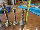 Vintage Brass Candle Holders Lot 5 Tall Is For Wide Candle Rest Table 2 Solid