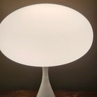 White Laurel Style Stemlite Designline Lamp With Frosted Glass Mushroom Shade