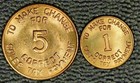 2 Arizona Sales Tax Tokens  1930 s  Choice Bu Or Better  1   5 Mils