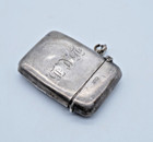 Antique  925 Sterling Silver Match Holder - Safe Box With Striker - F102