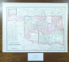 Vintage 1900 Oklahoma Indian Territory Map 14 x11  Old Antique Original Guthrie