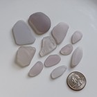 Surf Tumbled Sea Glass  11 Purple Pcs  Lavender  Lilac  Pink  Genuine  Nyc Beach