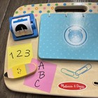 Wooden Work   Play Desktop Activity Board  Melissa   Doug Sensory Toy