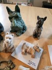  30    Scottie Terrier Lot Statue Key-chain Pewter Silver Figurine Collectibles