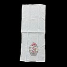 Vintage Hand Towel Anthropomorphic Fruit Basket Flour Sack Cotton Kitsch 1950s