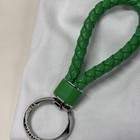 Bottega Veneta Intrecciato Key Ring Leather Green Keychain Accessory  Vmay1 3139