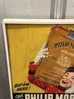 Vintage Late 1940s Embossed Philip Morris Cigarette Advertising Tin Sign