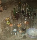 Various Vintage   Antique Glass Coca Cola Bottles   Medicine Colored Clear Lot