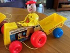 Lot Of 3 Vintage Fisher-price Pull Toys - Happy Hauler  Bouncing Buggy    Jalopy