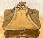 Vintage Art Nouveau Bronze Hinged Jewelry Trinket Derorative Box - Lining Torn