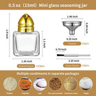 12 Pcs 0 5 Oz Cube Shape Small Salt And Pepper Shakers With Tone Tops Clear Mini