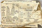 1930s Simplicity Sewing Pattern 1201 Girls Dress 3 Styles Size 6 Antique 2006