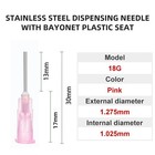 Dispensing Glue Needles Liquid Solder Paste Adhesive Tips 18g 13mm 100pcs