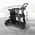 Uimoso Welding Cart 3-tier 400 Lbs Welder Welding Cart With 360   Swivel Wheels