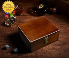 Set Of 2 Wooden Storage Boxes Container With Hinged Lid  Large Wood Craft Keepsa